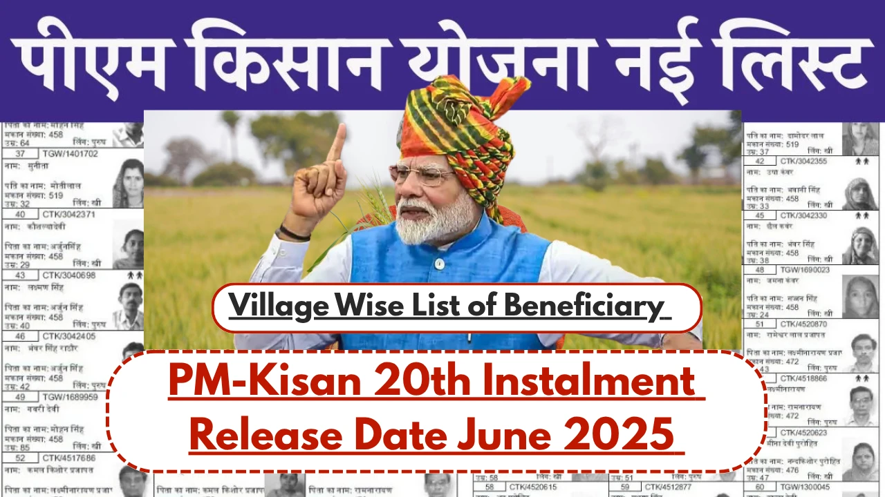 PM Kisan 20th Kist 2025- Beneficiary List