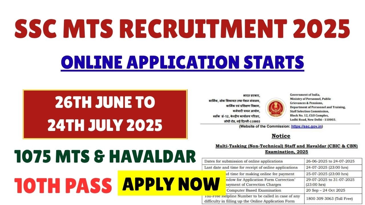 SSC MTS Recruitment 2025